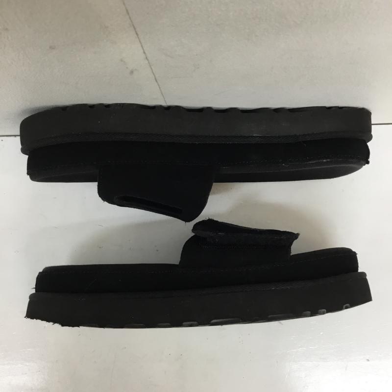 アグ UGG サンダル サンダル 23.5cm ロゴ、文字 黒 / ブラック / レディース USED 古着 中古 10133952