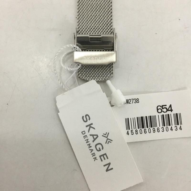 スカーゲン SKAGEN 腕時計 アナログ(クォーツ式) SKW2738 ロゴ、文字 銀 / シルバー / レディース USED 古着 中古 10127291