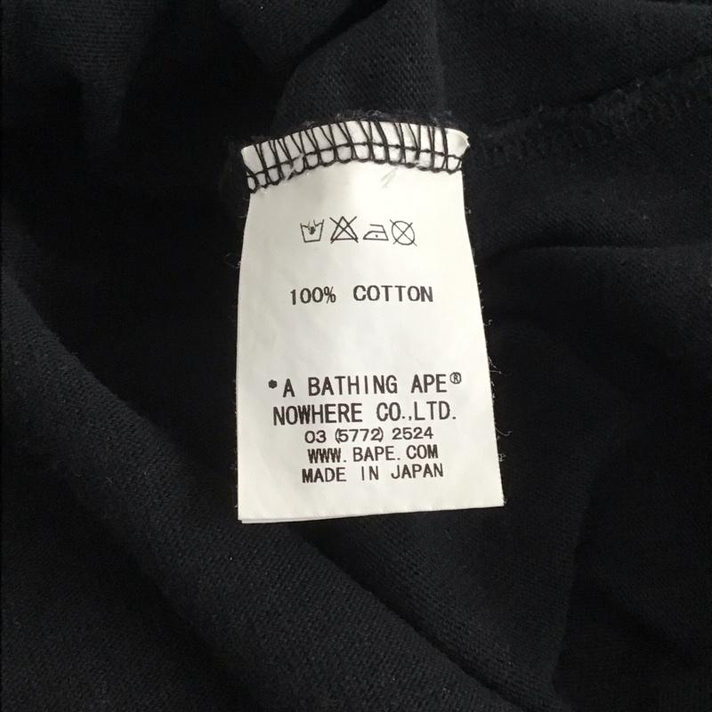 アベイシングエイプ A BATHING APE Tシャツ 半袖 半袖カットソー プリントTシャツ クルーネックカットソー プリント 黒 / ブラック / メンズ USED 古着 中古 10142629
