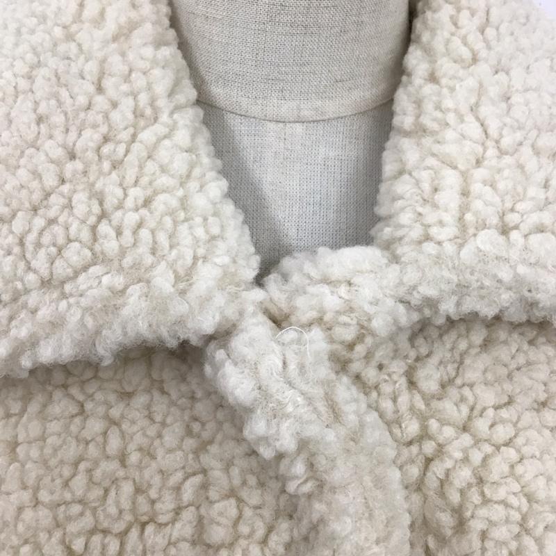 アディダス adidas コート コート一般 HC0308 SHERPA JKT ボア フリース ロングジャケット S ワンポイント オフホワイト / オフホワイト / レディース USED 古着 中古 10120860