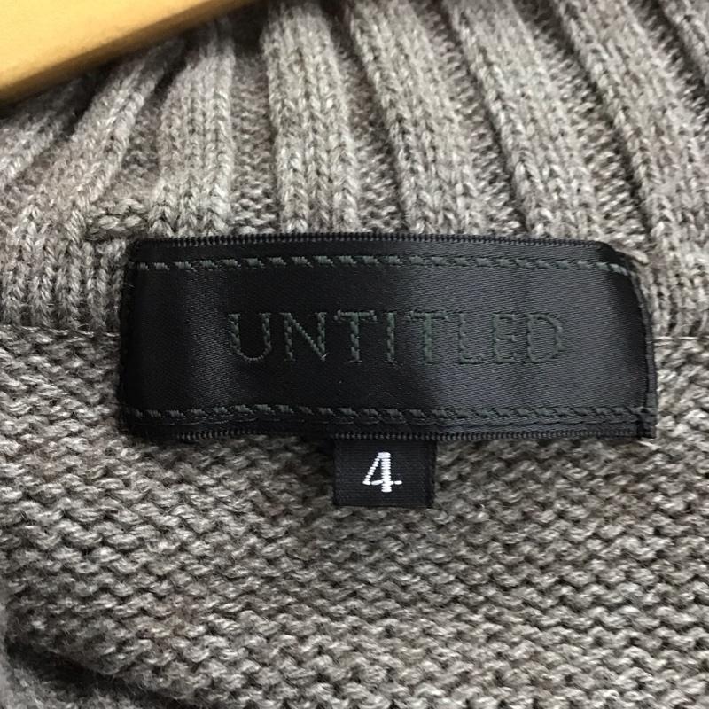 アンタイトル UNTITLED ニット、セーター 長袖 4 無地 灰 / グレー / レディース USED 古着 中古 10134645