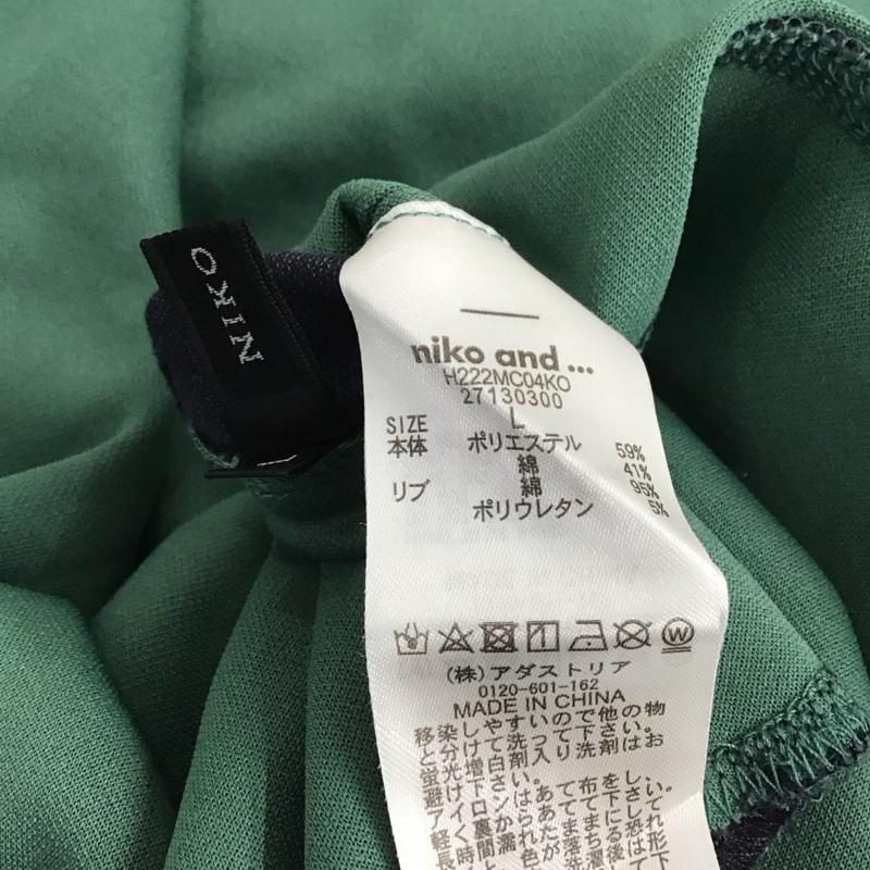 ニコアンド niko and... Tシャツ 半袖 半袖カットソー 無地Tシャツ クルーネックカットソー L 無地 紺 / ネイビー / メンズ USED 古着 中古 10138092