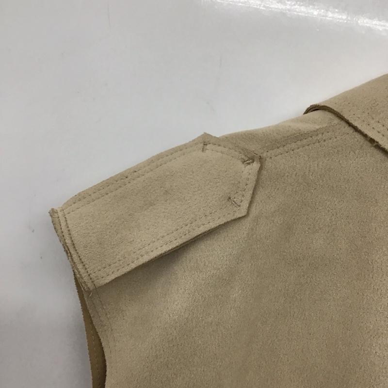 ザラ ZARA ベスト ベスト 8372 246 712 ロング丈 ジレ M 無地 ベージュ / ベージュ / レディース USED 古着 中古 10138661