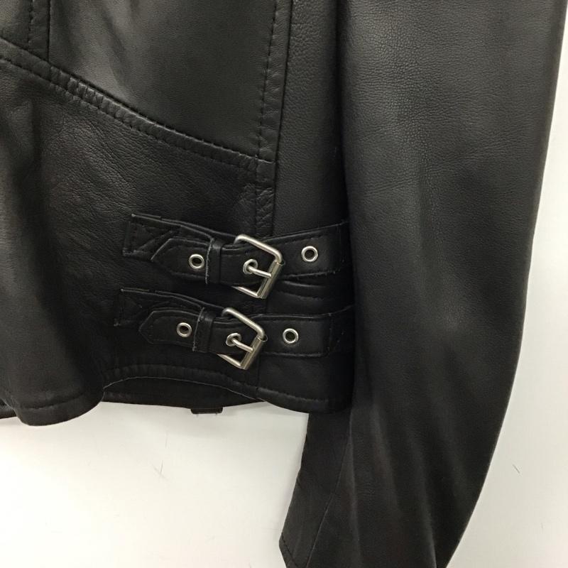 リプレイ REPLAY ジャケット、上着 ライダース W7232.000.82246 レザー 羊革 S 無地 黒 / ブラック / レディース USED 古着 中古 10133753