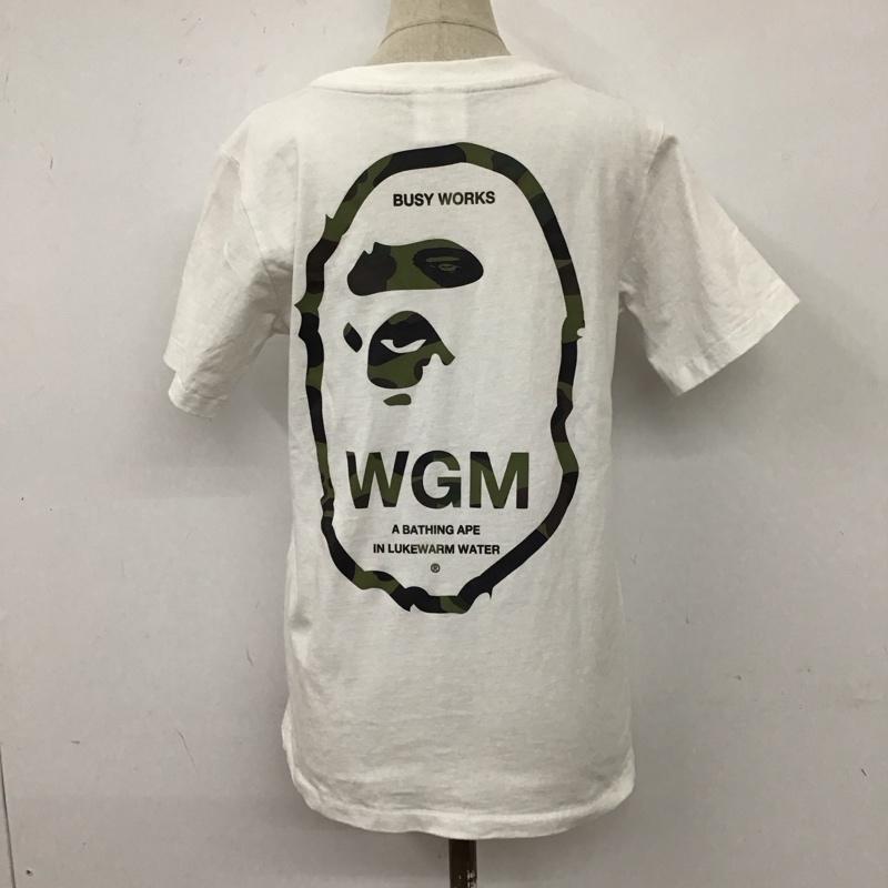 アベイシングエイプ A BATHING APE Tシャツ 半袖 半袖カットソー プリントTシャツ クルーネックカットソー XS プリント 白 / ホワイト / レディース USED 古着 中古 10117487