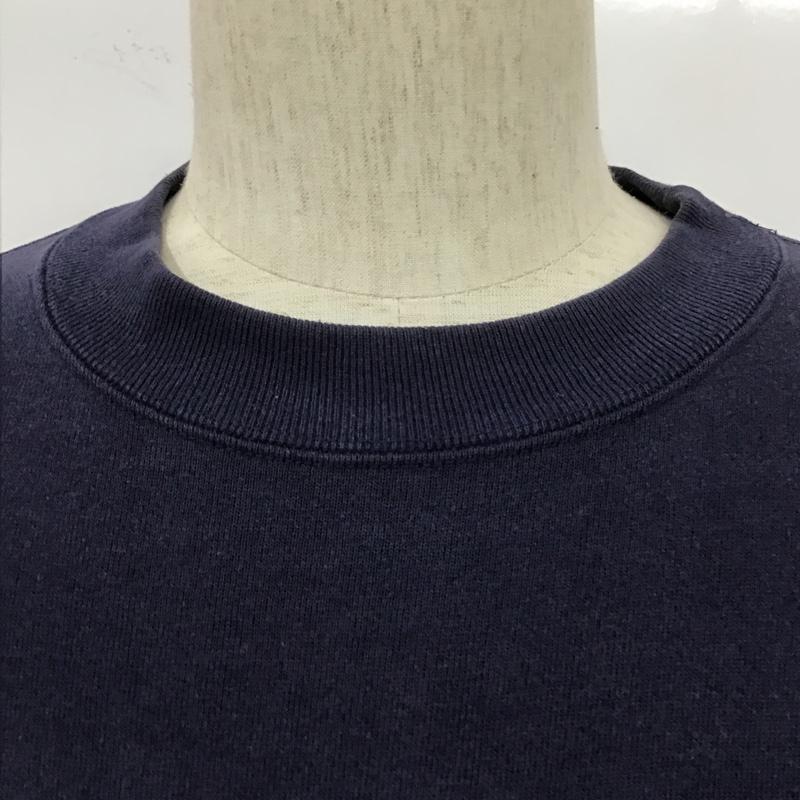 ジャンスポーツ JANSPORT トレーナー 長袖 長袖トレーナー 刺繍スウェット 長袖カットソー クルーネック 90s XL ロゴ、文字 紺 / ネイビー / メンズ USED 古着 中古 10105599