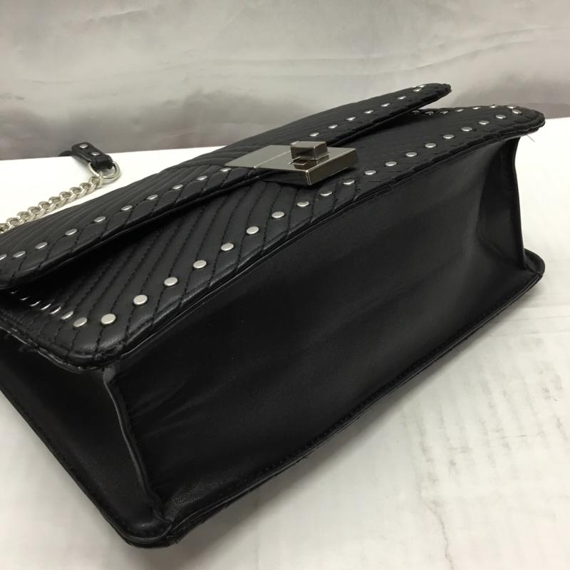 ザラベーシック ZARA BASIC ショルダーバッグ ショルダーバッグ 6326 304 040 チェーン 無地 黒 / ブラック / X 銀 / シルバー / レディース USED 古着 中古 10110517