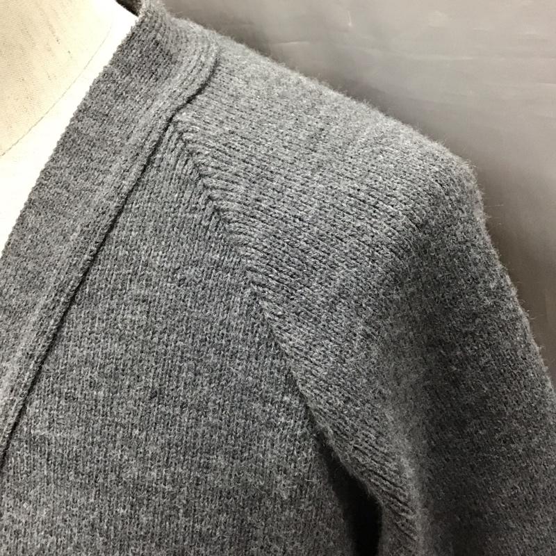 コムデギャルソン COMME des GARCONS カーディガン 長袖 sz-n004 厚手カーディガン 長袖ニットカーディガン 前ボタン XL ロゴ、文字 灰 / グレー / メンズ USED 古着 中古 10122687
