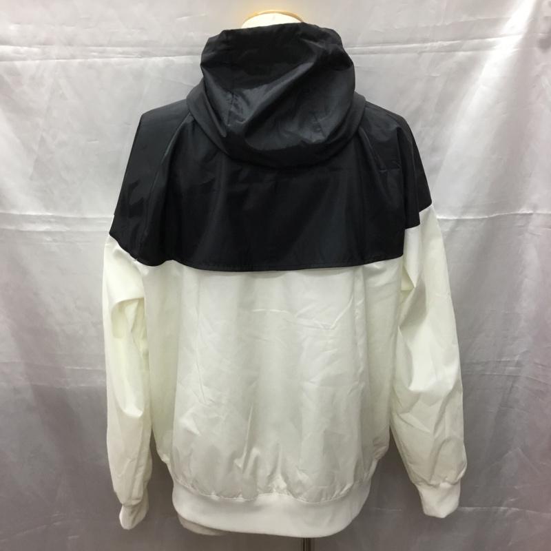 ナイキ NIKE ジャケット、上着 ジャンパー、ブルゾン DA0002-134 ウィンドランナーフーディジャケット ジップアップジャケット スポーツウェア L ロゴ、文字 白 / ホワイト / X 黒 / ブラック / メンズ USED 古着 中古 10110993