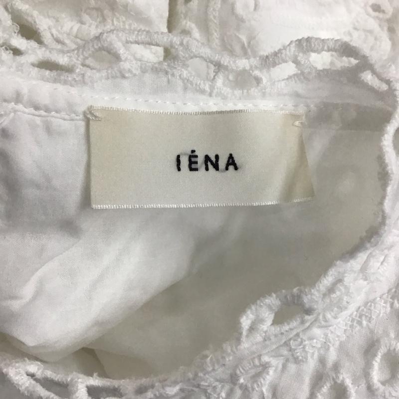 イエナ IENA シャツ、ブラウス 半袖 ノースリーブシャツ フリルシャツ ノーカラーシャツ ノースリーブカットソー M 無地 白 / ホワイト / レディース USED 古着 中古 10114908
