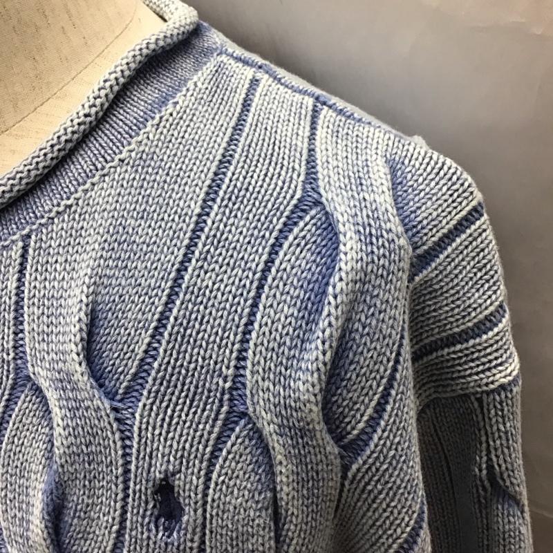 ポロラルフローレン POLO RALPH LAUREN ニット、セーター 長袖 長袖ニットカットソー ニット セーター クルーネックニット XL 青 / ブルー / メンズ USED 古着 中古 10111687