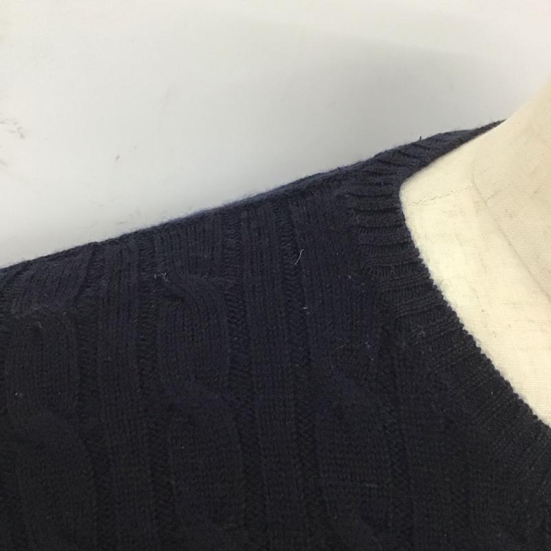 トミーヒルフィガー TOMMY HILFIGER ニット、セーター 長袖 長袖ニットカットソー ニット セーター クルーネックニット L 紺 / ネイビー / メンズ USED 古着 中古 10112835