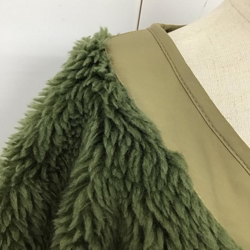 フリークスストア FREAK S STORE ジャケット、上着 ジャケット、ブレザー 1153248901440 ミリタリー 2WAY ボアショートコート リバーシブルジャケット FREE 無地 カーキ / カーキ / レディース USED 古着 中古 10120582