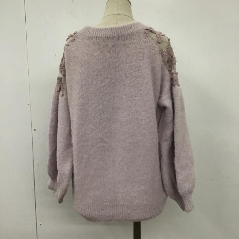 マジェスティックレゴン MAJESTIC LEGON ニット、セーター 長袖 1076021061R-5 ショルダーレースシャギープルオーバー 長袖ニット セーター M 無地 紫 / パープル / レディース USED 古着 中古 10105554
