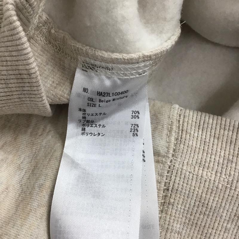 アメリカンホリック AMERICAN HOLIC トレーナー 長袖 HA27L1C0400 ガゼットサイドリブロゴスウェット 裏起毛 L ロゴ、文字 ベージュ / ベージュ / レディース USED 古着 中古 10107560
