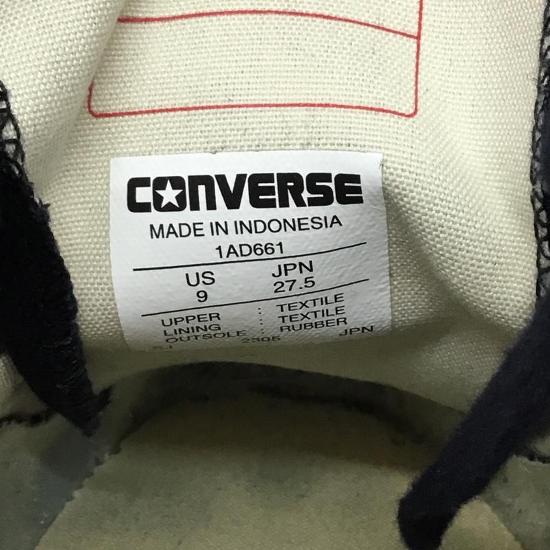 コンバース CONVERSE スニーカー スニーカー 1AD661 CHUCK TAYLOR CANVAS OX 27.5cm 箱有 27.5cm ロゴ、文字 黒 / ブラック / メンズ USED 古着 中古 10122272