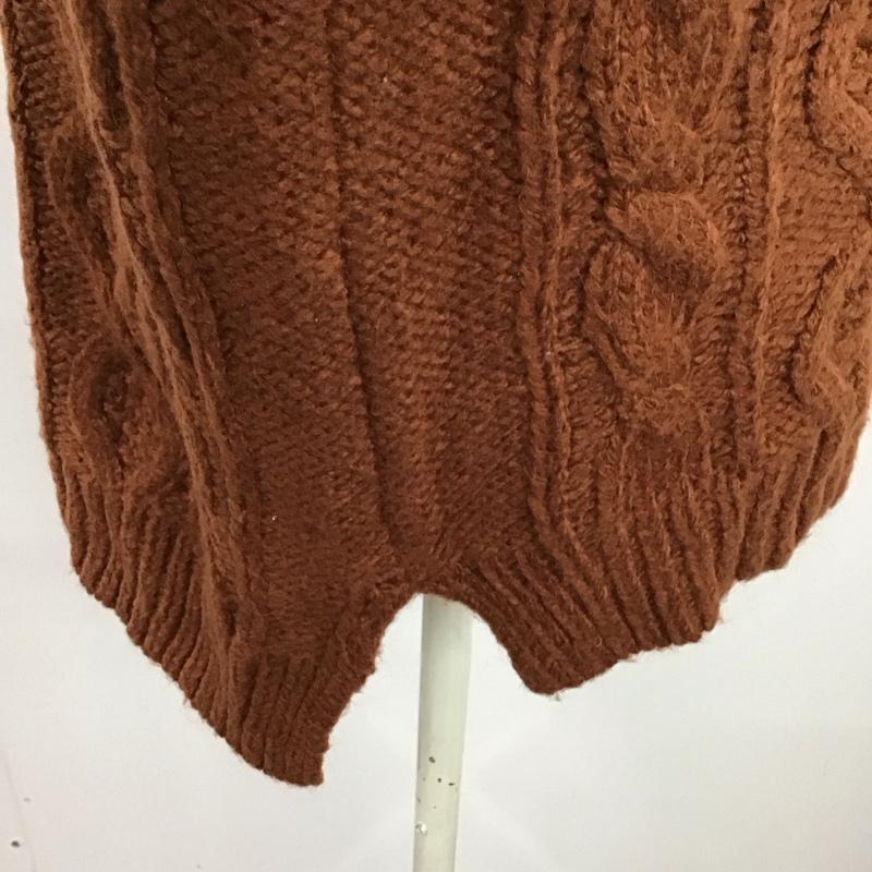 フリークスストア FREAK S STORE ニット、セーター 長袖 FREE 無地 茶 / ブラウン / レディース USED 古着 中古 10121906