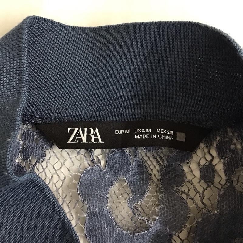 ザラ ZARA ジャケット、上着 ジャケット、ブレザー ジップアップジャケット ジャンパー ジャケット カジュアルジャケット M 総柄 青 / ブルー / レディース USED 古着 中古 10117999