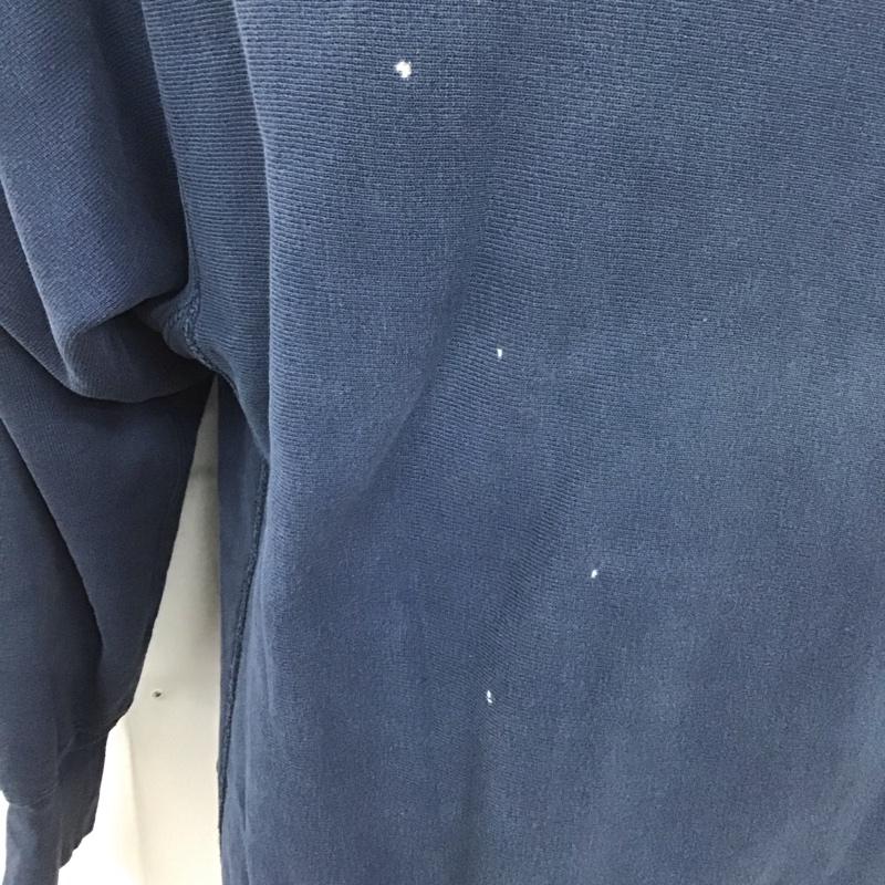チャンピオン Champion トレーナー 長袖 USA製 スウェット 裏起毛 M ワンポイント 紺 / ネイビー / メンズ USED 古着 中古 10107645