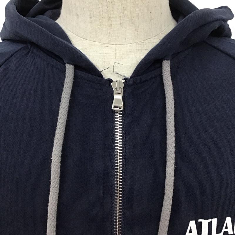 アトランティック スターズ Atlantic STARS パーカー 長袖 長袖パーカー フード付きパーカー プリントスウェット トレーナー XXL ロゴ、文字 紺 / ネイビー /  メンズ USED 古着 中古 10124824
