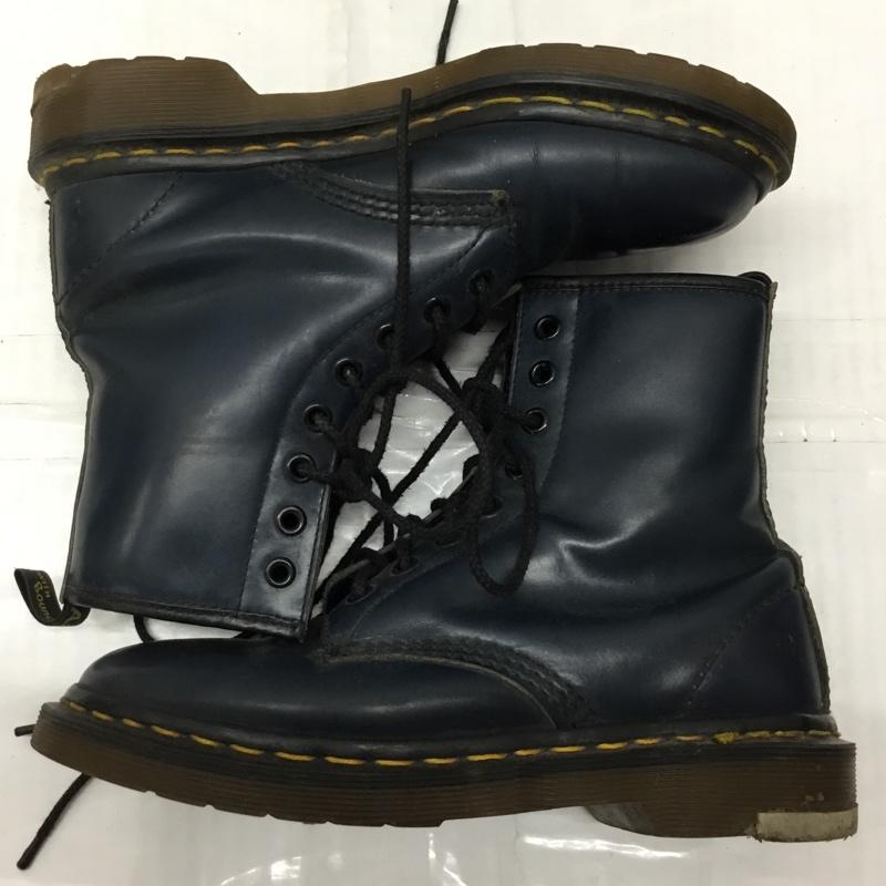 ドクターマーチン Dr.Martens ブーツ ショートブーツ 80年代 イングランド製 レースアップ 8ホール 無地 紺 / ネイビー / レディース USED 古着 中古 10122209