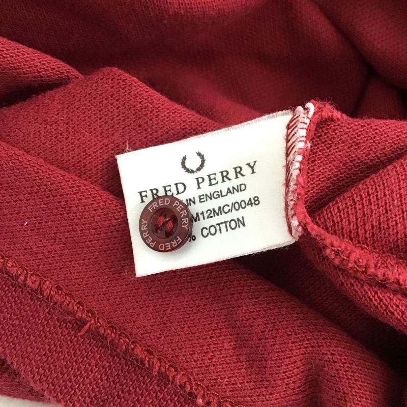 フレッドペリー FRED PERRY ポロシャツ 半袖 イングランド 90 36 無地 えんじ / ワインレッド / レディース USED 古着 中古 10150814