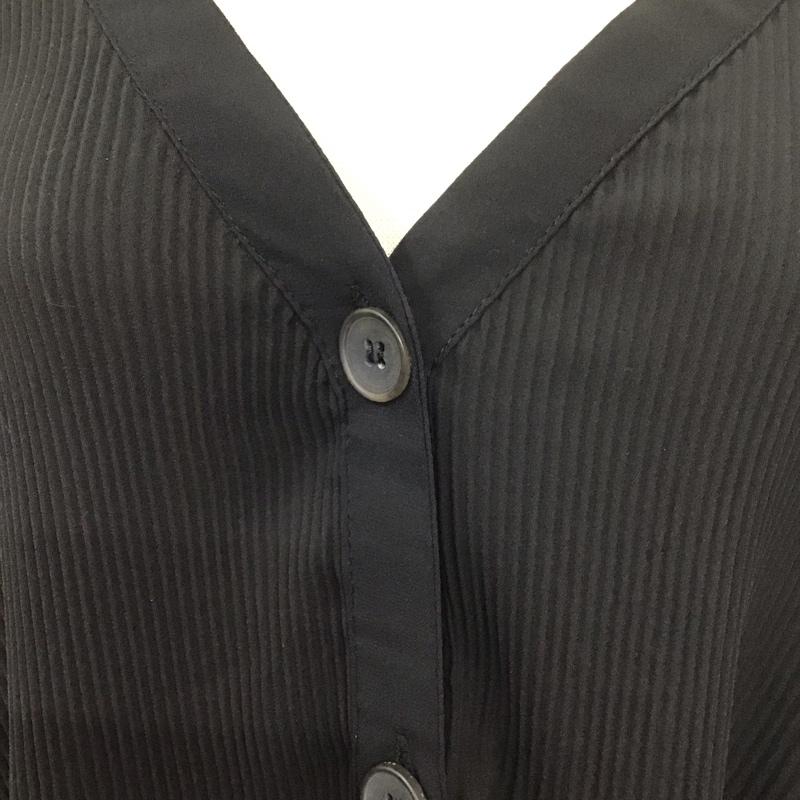 ザラ ZARA シャツ、ブラウス 長袖 L 無地 黒 / ブラック / レディース USED 古着 中古 10109358