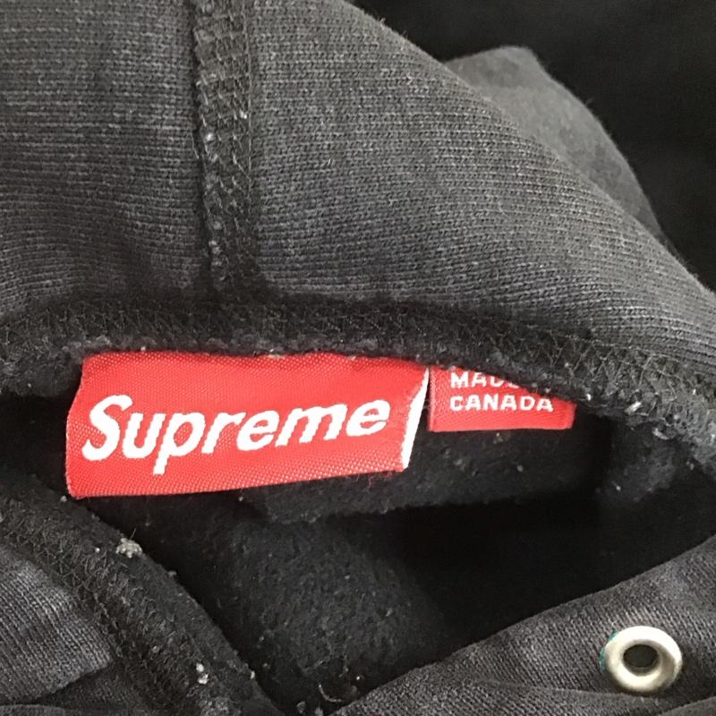 シュプリーム Supreme パーカー 長袖 長袖パーカー フード付きパーカー 刺繍スウェット トレーナー プルオーバー XL ロゴ、文字 黒 / ブラック / メンズ USED 古着 中古 10107513