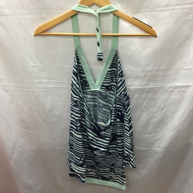 ディーゼル DIESEL トップス トップス ホルターネック M 総柄 紺 / ネイビー / X 薄緑 / ライトグリーン / レディース USED 古着 中古 10118168
