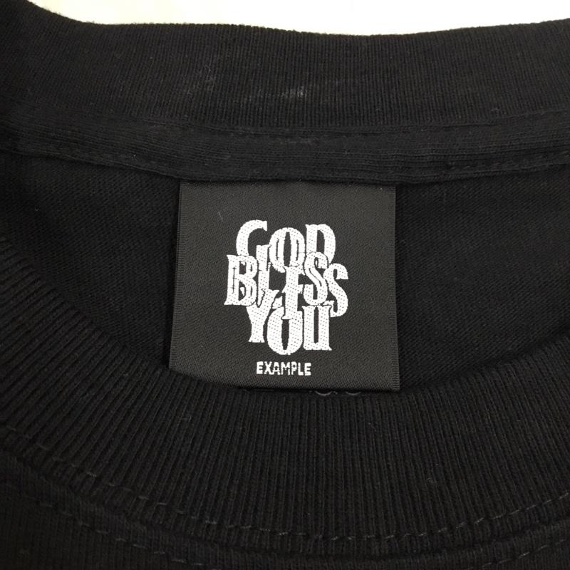 イグザンプル EXAMPLE Tシャツ 半袖 半袖カットソー プリントTシャツ クルーネックカットソー XL ロゴ、文字 黒 / ブラック /  メンズ USED 古着 中古 10108520