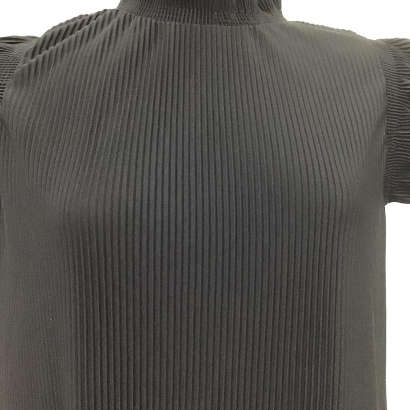 ザラ ZARA カットソー 半袖 ノースリーブカットソー スタンドネック プルオーバー S 無地 黒 / ブラック / レディース USED 古着 中古 10126937