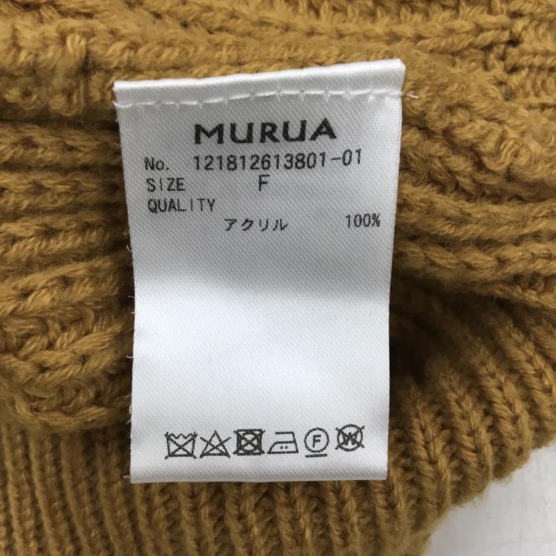 ムルーア MURUA ニット、セーター 長袖 121812613801-01 クルーネック ケーブル編み FREE  マスタード / マスタード /  レディース USED 古着 中古 10112900