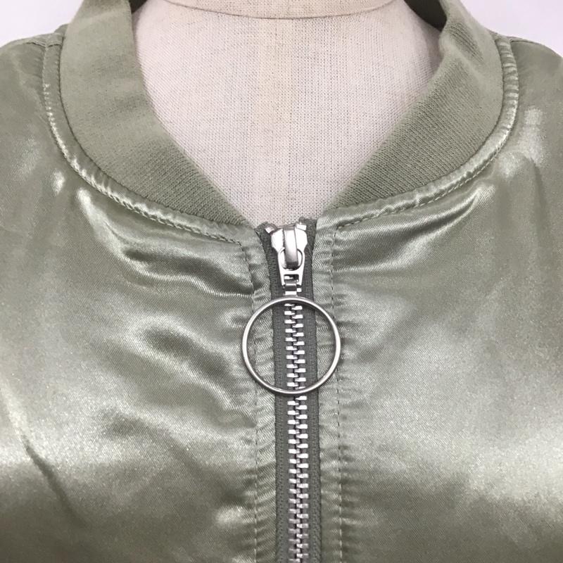 アズールバイマウジー AZUL BY MOUSSY ジャケット、上着 ジャンパー、ブルゾン 250DSS30-060B シャイニーブルゾン FREE 無地 カーキ / カーキ / レディース USED 古着 中古 10111073