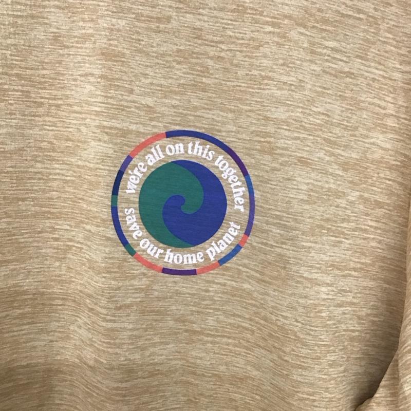 パタゴニア patagonia Tシャツ 半袖 半袖カットソー プリントTシャツ クルーネックカットソー M ロゴ、文字 黄 / イエロー / メンズ USED 古着 中古 10139823