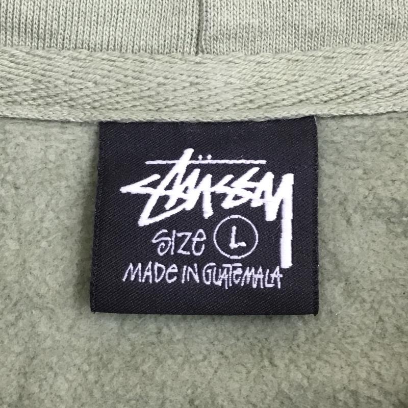 ステューシー STUSSY パーカー 長袖 BLOCK SPORT PIGMENT DYED HOODI L ロゴ、文字 黄緑 / イエローグリーン / X 薄緑 / ライトグリーン / メンズ USED 古着 中古 10136985