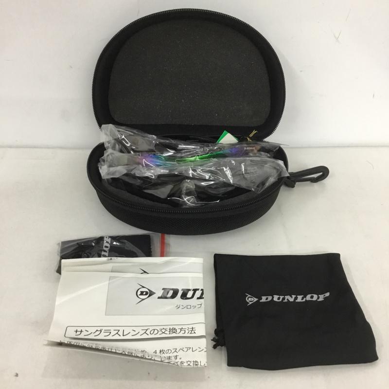 ダンロップ DUNLOP めがね・サングラス サングラス DU-010 スポーツサングラス ミラーレンズ ロゴ、文字 黒 / ブラック / メンズ USED 古着 中古 10140531