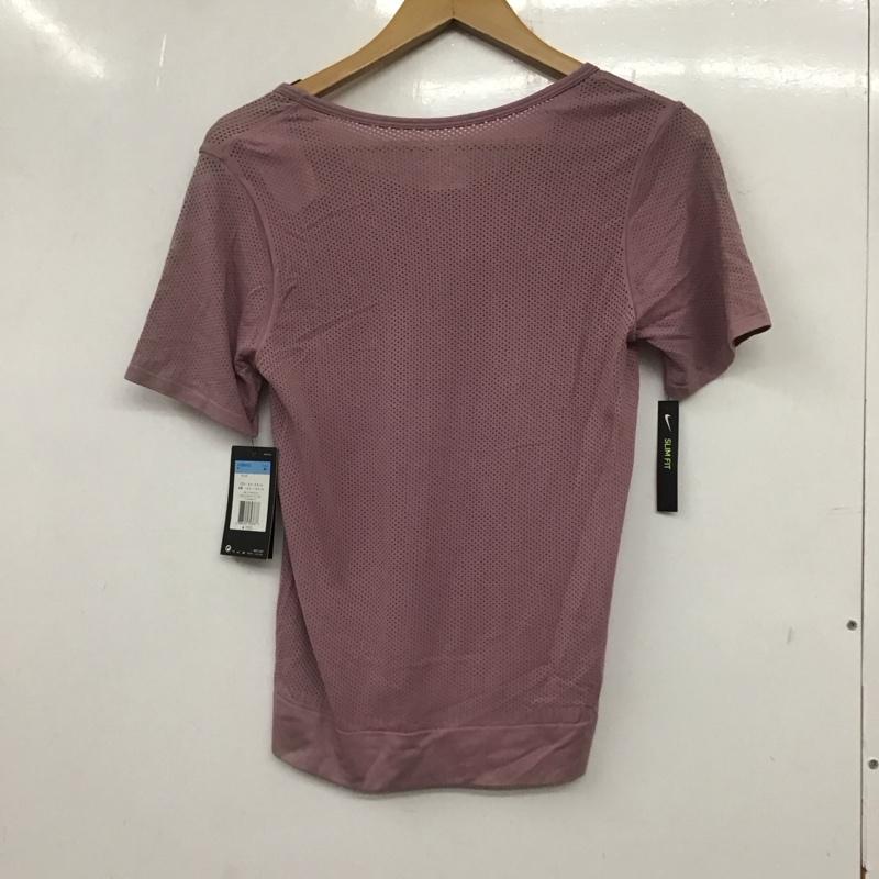 ナイキ NIKE Tシャツ 半袖 AT0579-515 DRI-FIT メッシュ タグ付き M ワンポイント 桃 / ピンク / レディース USED 古着 中古 10135604