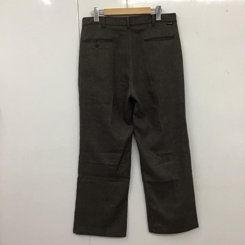 ラングラー Wrangler パンツ スラックス スラックスパンツ ワイドパンツ カジュアルパンツ 34 無地 茶 / ブラウン /  メンズ USED 古着 中古 10122765