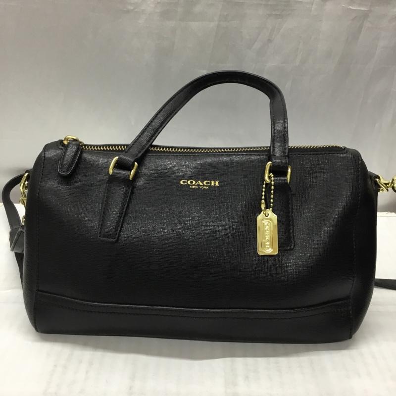 コーチ COACH ハンドバッグ ハンドバッグ 49392 2WAY ショルダー ロゴ、文字 黒 / ブラック / レディース USED 古着 中古 10115583