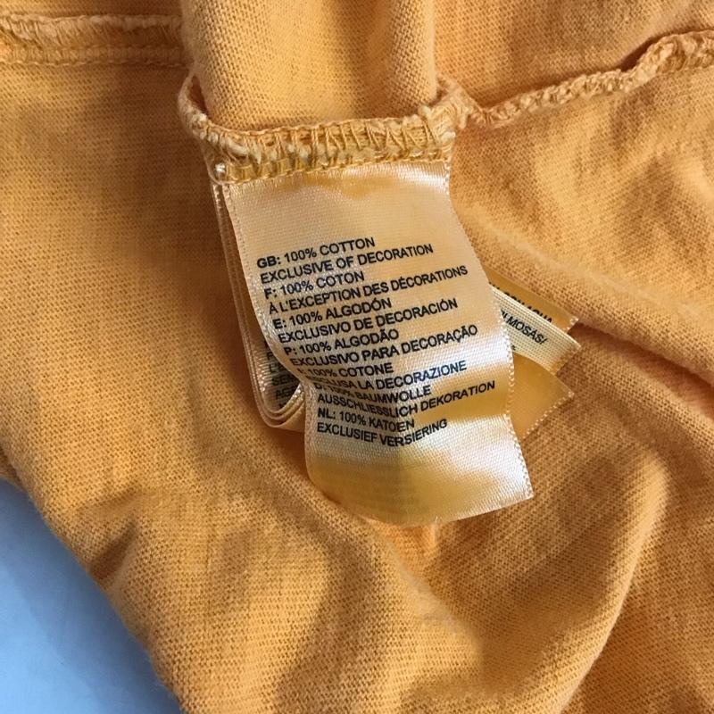 ザノースフェイス THE NORTH FACE カットソー 長袖 長袖カットソー プリントカットソー クルーネック M ロゴ、文字 橙 / オレンジ / メンズ USED 古着 中古 10124891