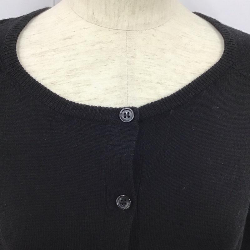 シンプリシテェ Simplicite カーディガン 長袖 ロング 無地 黒 / ブラック / レディース USED 古着 中古 10128406