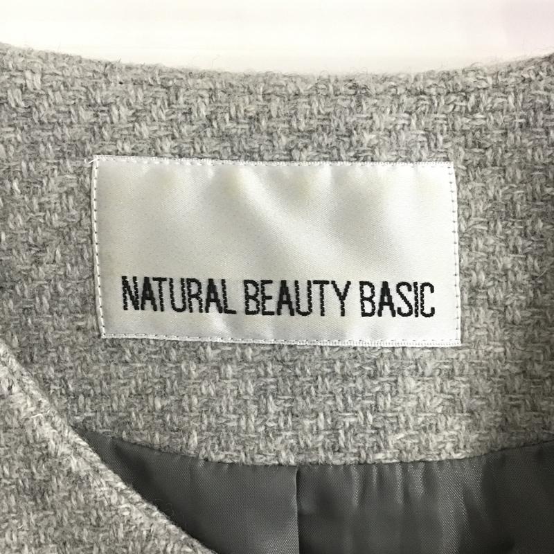 ナチュラルビューティーベーシック NATURAL BEAUTY BASIC コート コート一般 S 無地 灰 / グレー / レディース USED 古着 中古 10105704