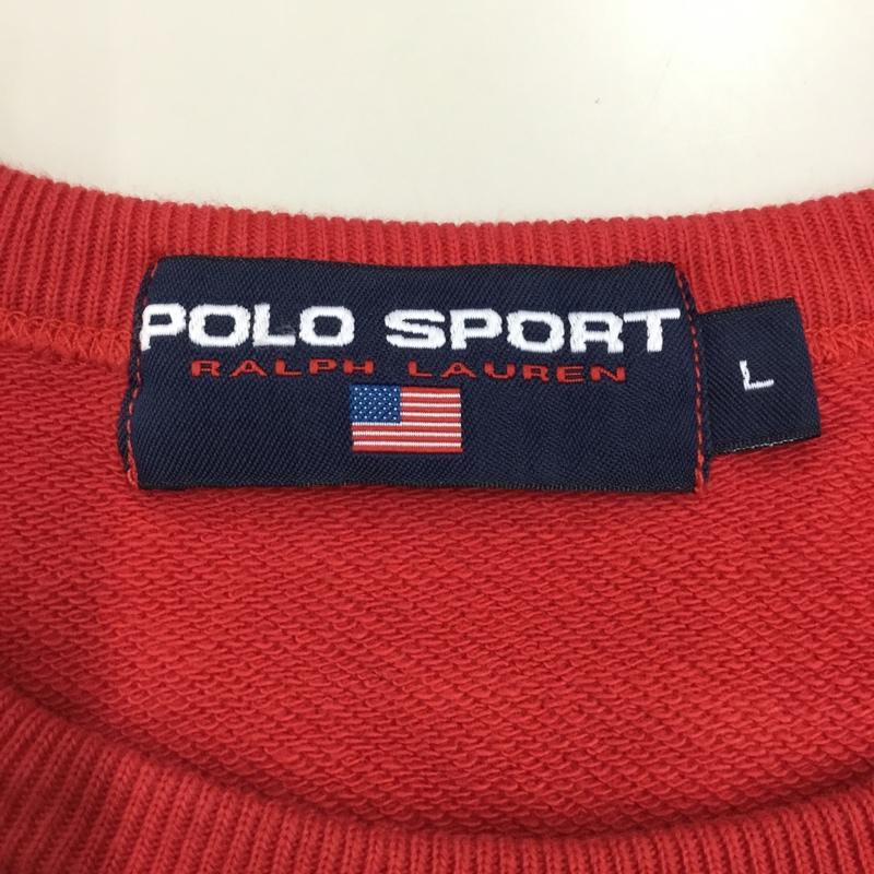ポロスポーツラルフローレン POLOSPORT Tシャツ 半袖 半袖スウェットカットソー クルーネックカットソー ラグラン L ロゴ、文字 赤 / レッド /  メンズ USED 古着 中古 10108534
