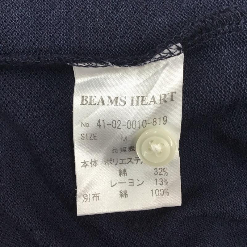 ビームス ハート BEAMS HEART ポロシャツ 半袖 半袖ポロシャツ カラーシャツ 半袖カットソー M 無地 紺 / ネイビー /  メンズ USED 古着 中古 10113208
