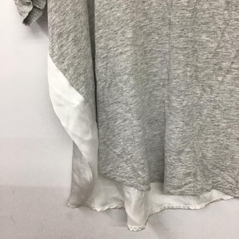 ザラ ZARA カットソー 半袖 5584 027 827 前後切替プルオーバー M 無地 灰 / グレー / X 白 / ホワイト / レディース USED 古着 中古 10133705