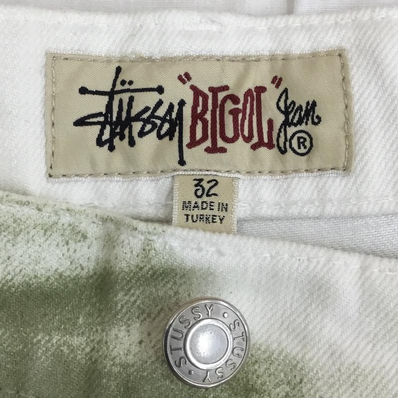 ステューシー STUSSY パンツ デニム、ジーンズ BIG OL JEAN SPRAY DYE 32インチ 無地 緑 / グリーン / メンズ USED 古着 中古 10135809