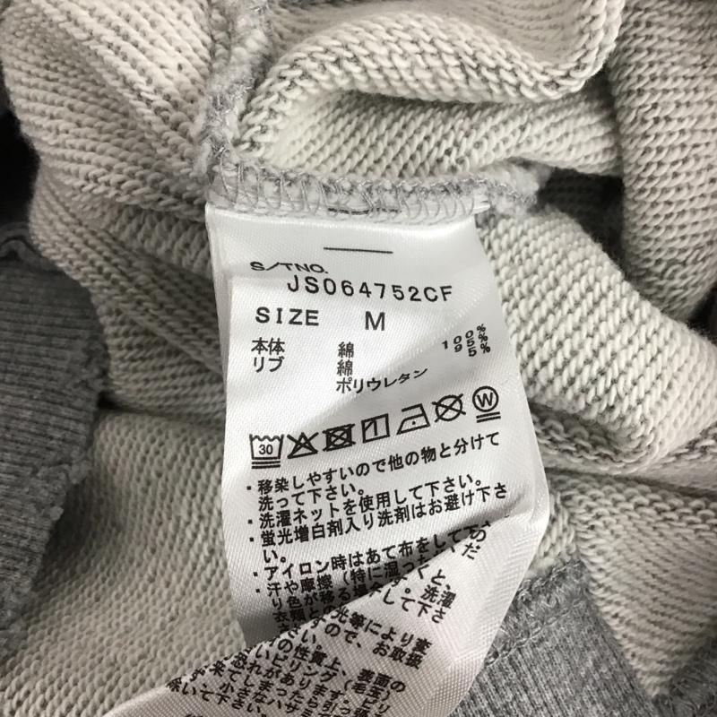 ジーナシス JEANASIS トレーナー 長袖 長袖トレーナー スウェット リメイクライクpartロゴ M プリント 灰 / グレー / レディース USED 古着 中古 10145401