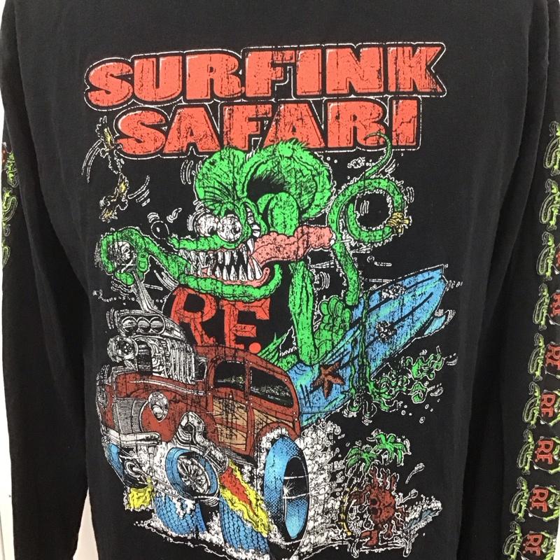 ギルダン GILDAN カットソー 長袖 長袖カットソー クルーネックカットソー ロングスリーブカットソー プリントTシャツ M プリント 黒 / ブラック /  メンズ USED 古着 中古 10108494