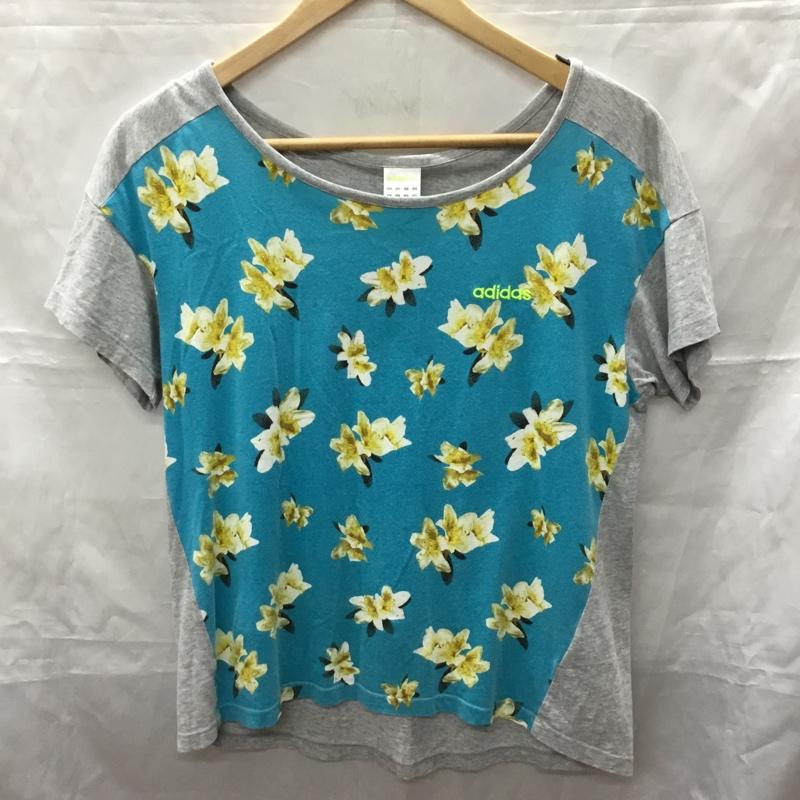 アディダス adidas Tシャツ 半袖 ap4704 フローラルソウガラTシャツ 半袖カットソー プリントTシャツ L 総柄 マルチカラー / マルチカラー / レディース USED 古着 中古 10113305
