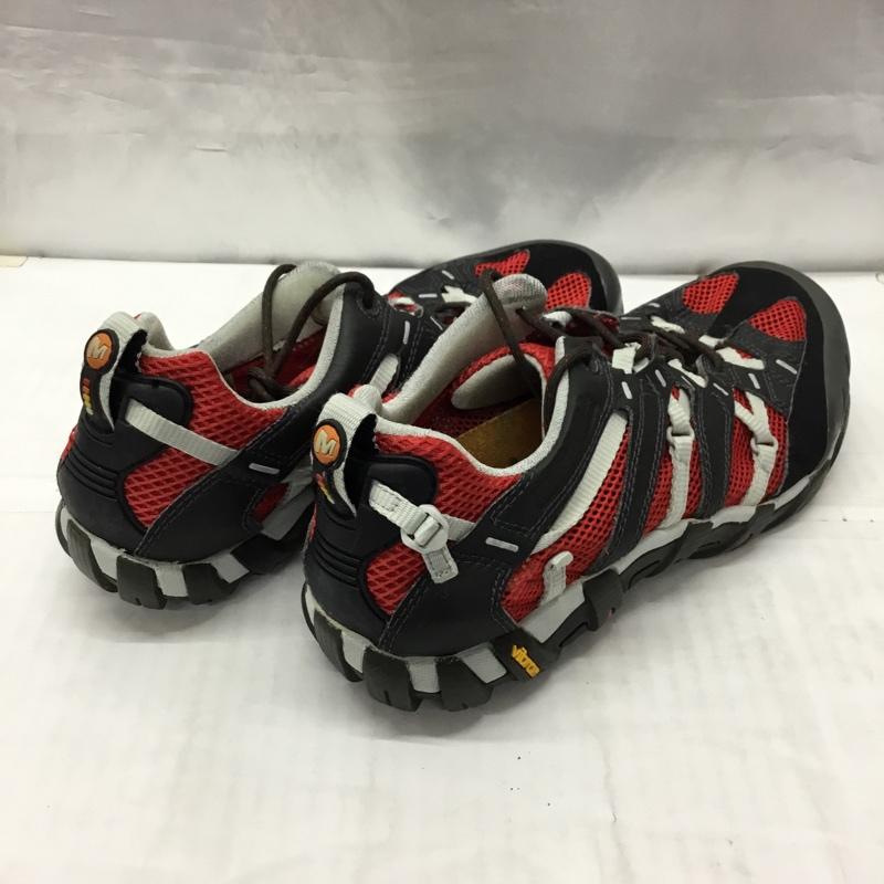 メレル MERRELL アウトドアシューズ アウトドアシューズ 876753 トレッキングシューズ US9.5 US:9.5 ワンポイント 黒 / ブラック / X 赤 / レッド / X 灰 / グレー / メンズ USED 古着 中古 10121488